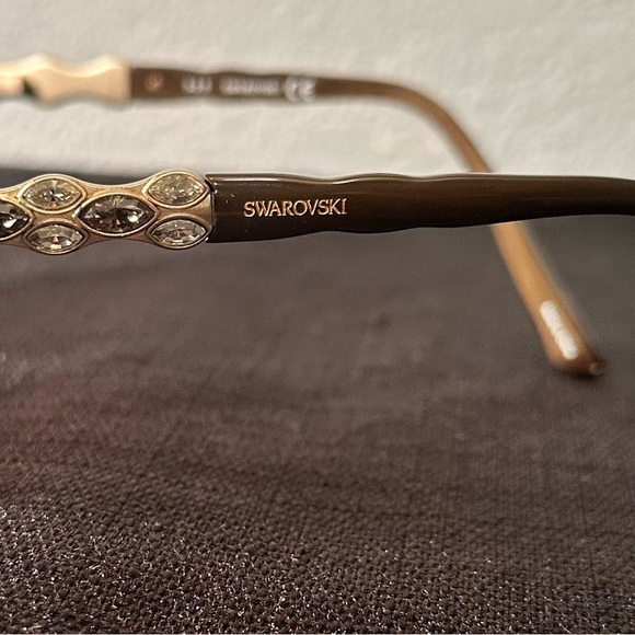 Swarovski Sunglass Eyeglasses SW 5133 059 Grey/tortoise Brown Crystals Square - Picture 7 of 9